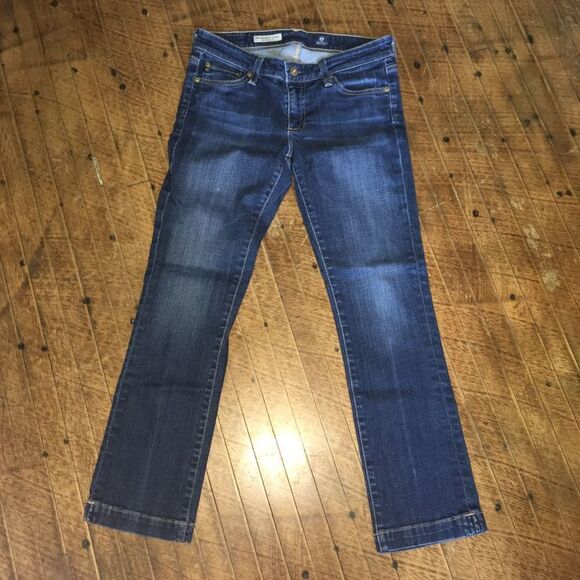AG Adriano Goldschmied Ballad Slim Boot ankle distressed size 27 jeans - Picture 2 of 6